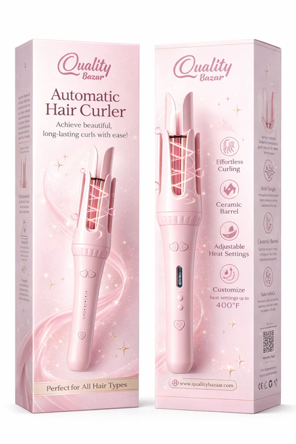 2 in 1 Automatic Hair Curler 32mm Tourmaline Ceramic Wand